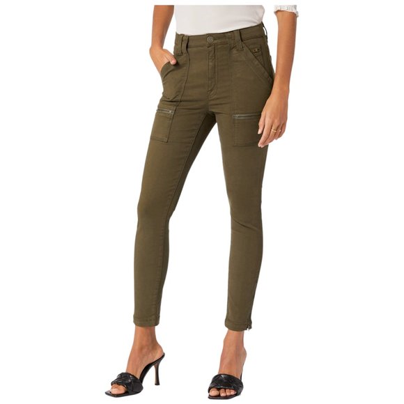Joie Pants - JOIE Park Cargo Olive Pants with Zippers Size 6 W28 NEW